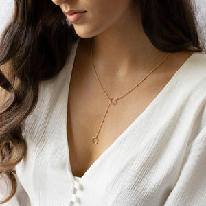 Circle Lariat Necklace