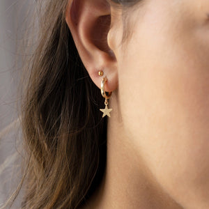 Star Hoop Earrings