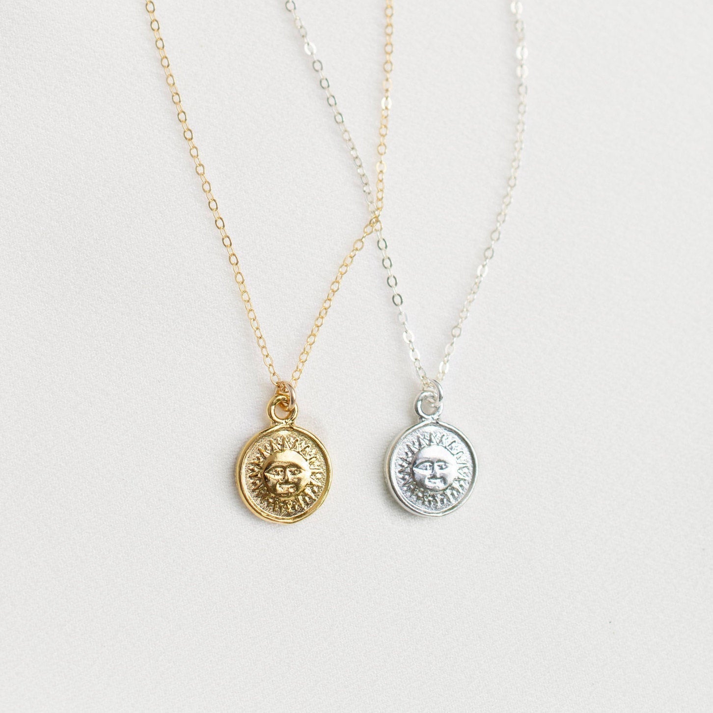 Sun and Moon Coin Necklace