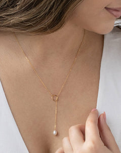 Pearl Lariat Necklace