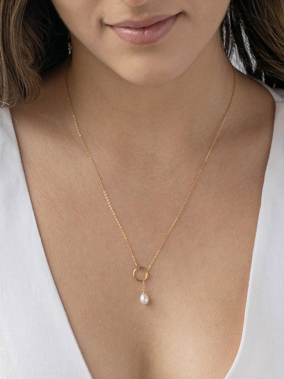 Pearl Lariat Necklace